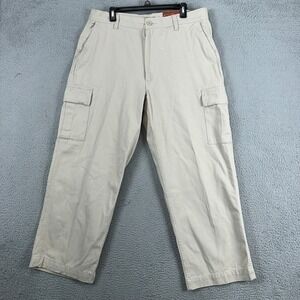 Urban Pipeline Mens Baggy‎ Cargo Pants 38X30 Beige Flat Front Pockets Casual NEW